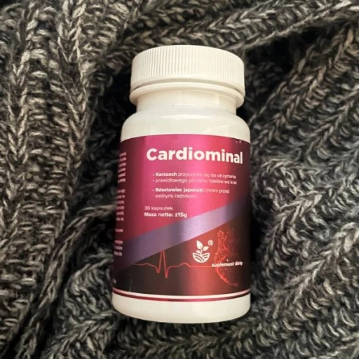 Cardiominal oryginalne opakowanie — zdjęcie rzeczywiste